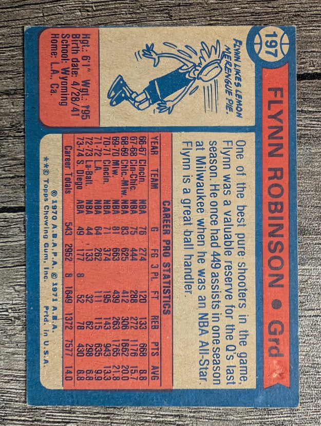 1974-75 Topps #197 Flynn Robinson (VGEX)