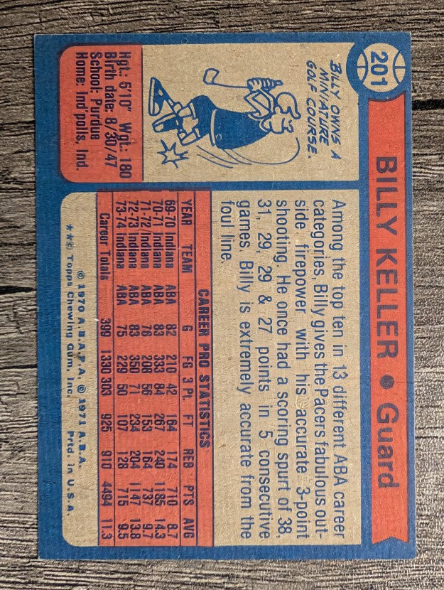 1974-75 Topps #201 Billy Keller (EXMT)