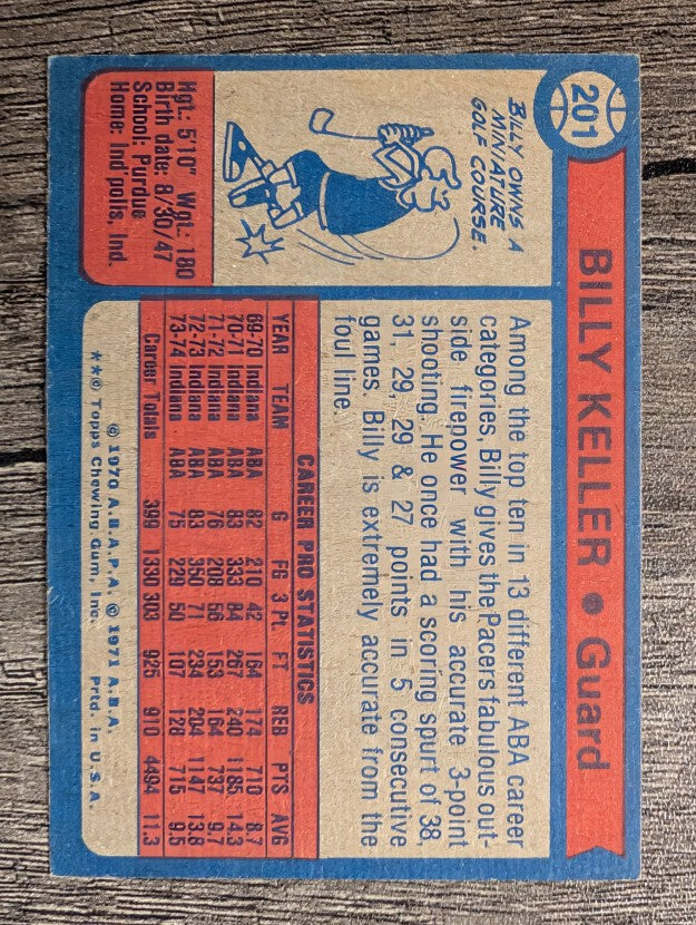 1974-75 Topps #201 Billy Keller (EX)