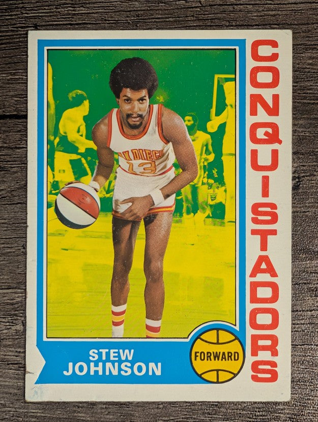 1974-75 Topps #214 Stew Johnson (VGEX)