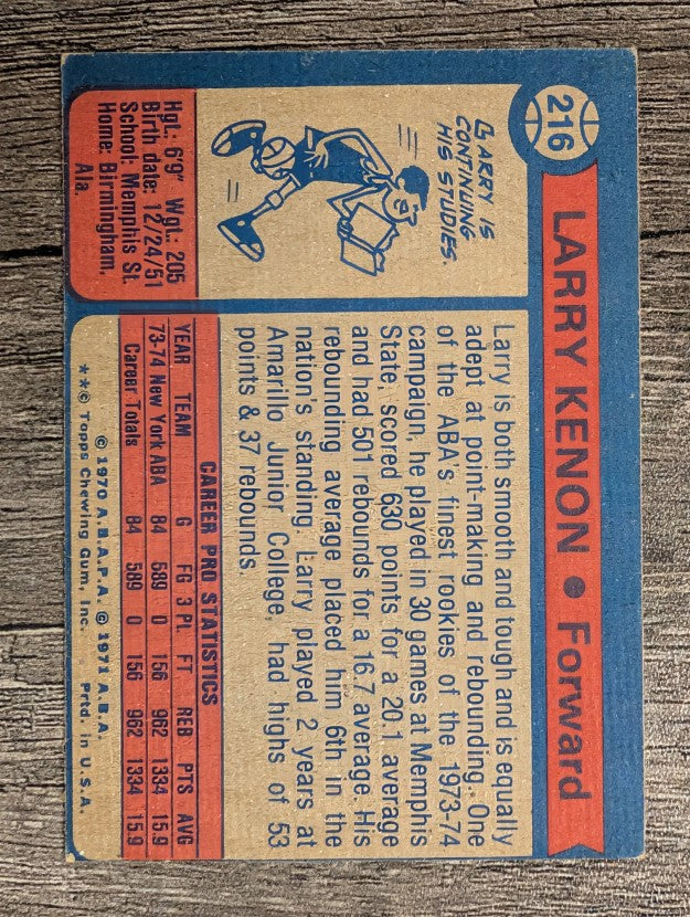 1974-75 Topps #216 Larry Kenon RC (EX)