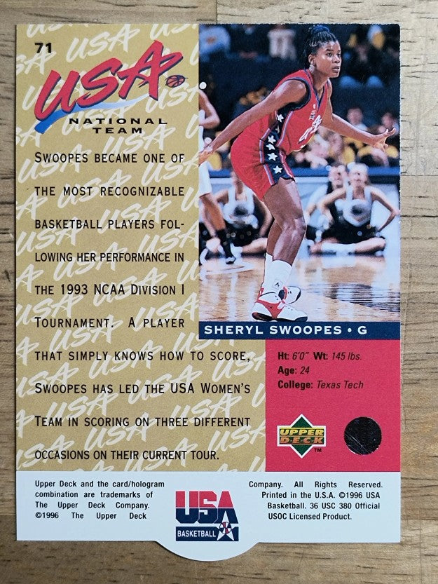1996 Upper Deck USA #71 Sheryl Swoopes