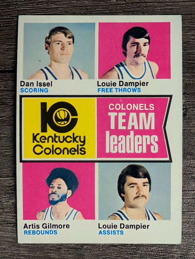 1974-75 Topps #224 Dan Issel/Louie Dampier/Artis Gilmore/Louie Dampier TL (EXMT)