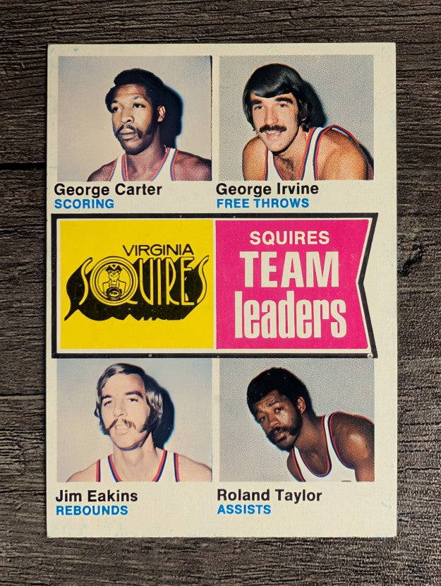 1974-75 Topps #230 G.Carter/George Irvine/Jim Eakins/Roland Taylor TL (EXMT)