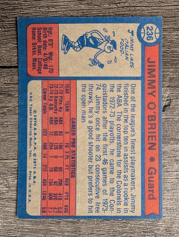 1974-75 Topps #236 Jimmy O'Brien (EXMT)