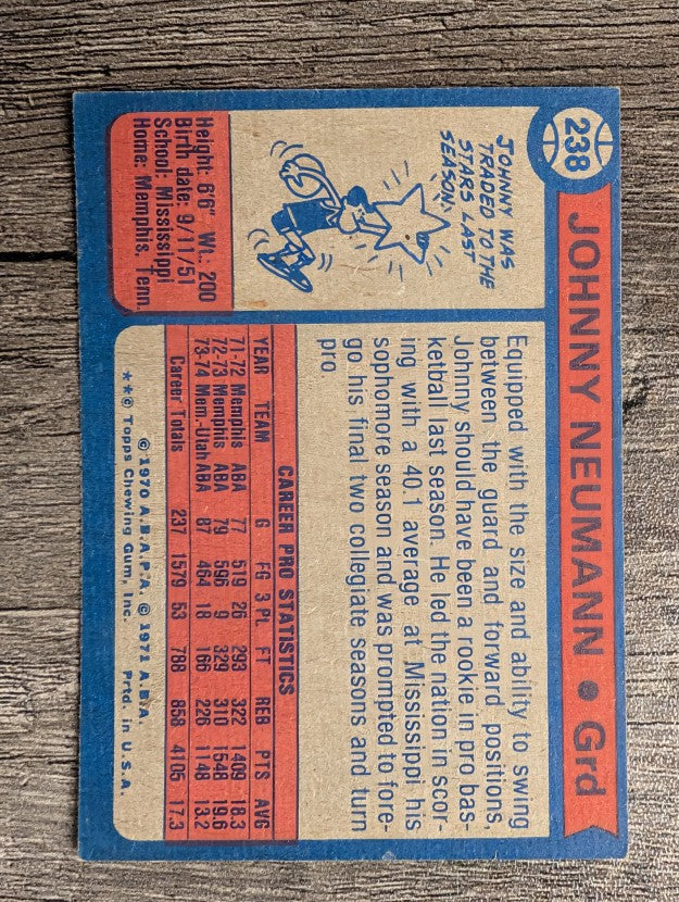 1974-75 Topps #238 Johnny Neumann (EXMT)
