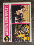 1974-75 Topps #247 ABA Semis/Stars over Conquistadors/Pacers over Spurs (EX)
