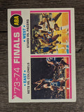 1974-75 Topps #248 ABA Div. Finals/Nets sweep Colonels/Stars edge Pacers (EX)
