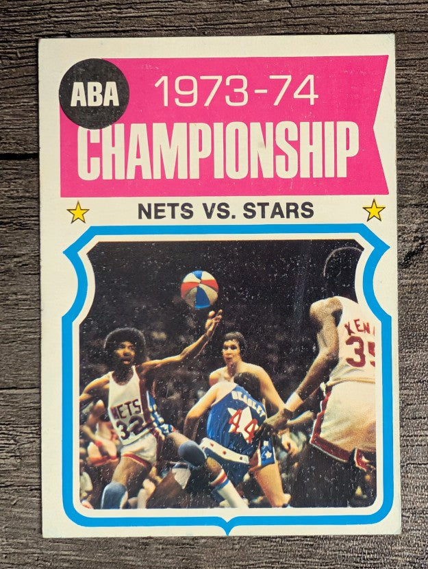1974-75 Topps #249 ABA Championships/Julius Erving (EX)