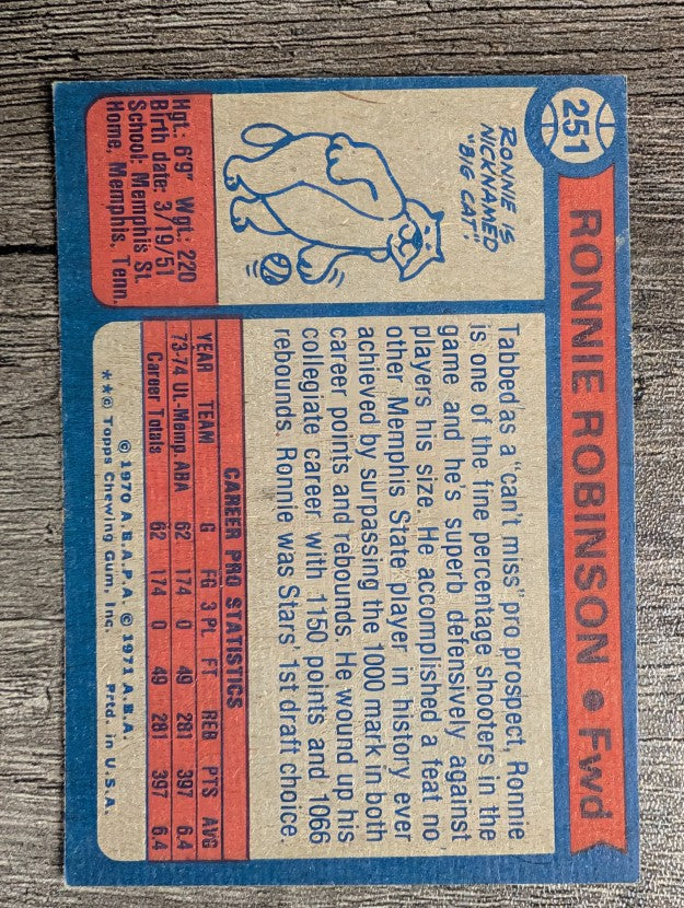 1974-75 Topps #251 Ron Robinson (EXMT)