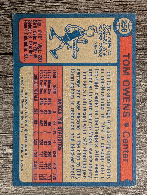 1974-75 Topps #256 Tom Owens (EXMT)