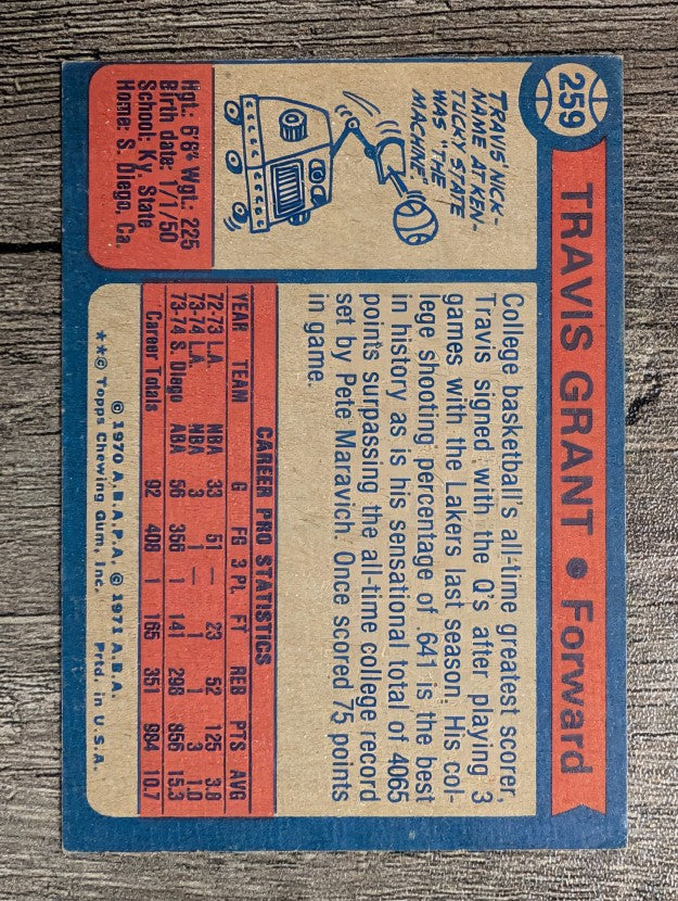 1974-75 Topps #259 Travis Grant (EX)
