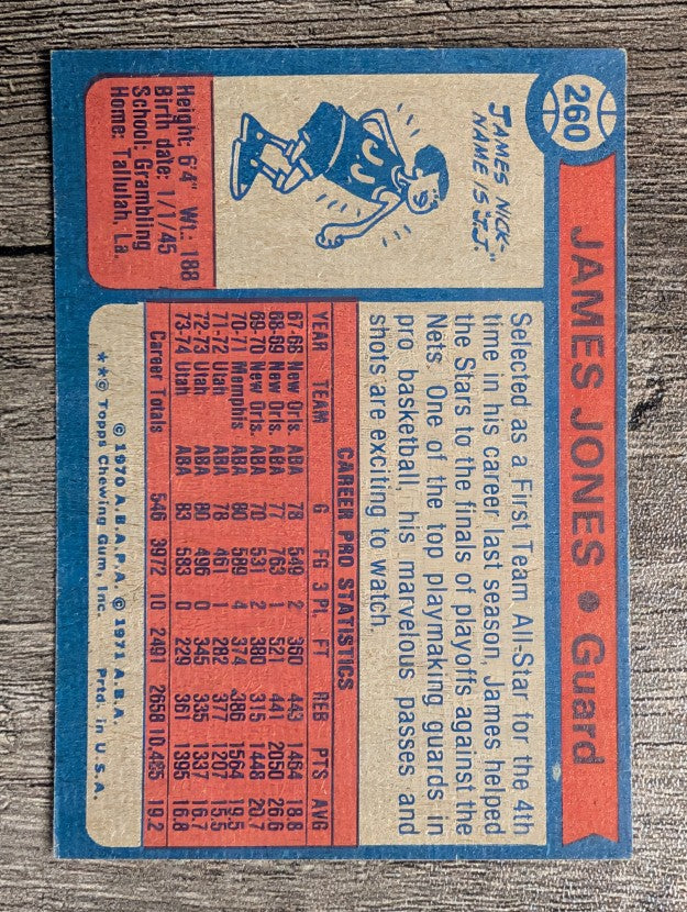 1974-75 Topps #260 James Jones AS1 (EX)