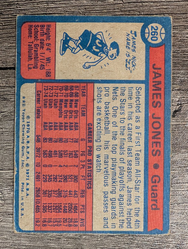 1974-75 Topps #260 James Jones AS1 (VG)