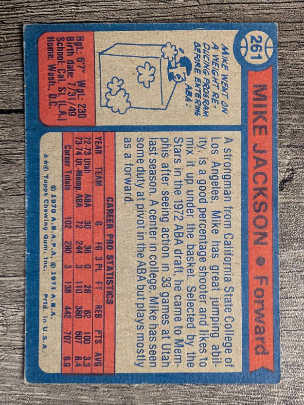 1974-75 Topps #261 Mike Jackson (VGEX)