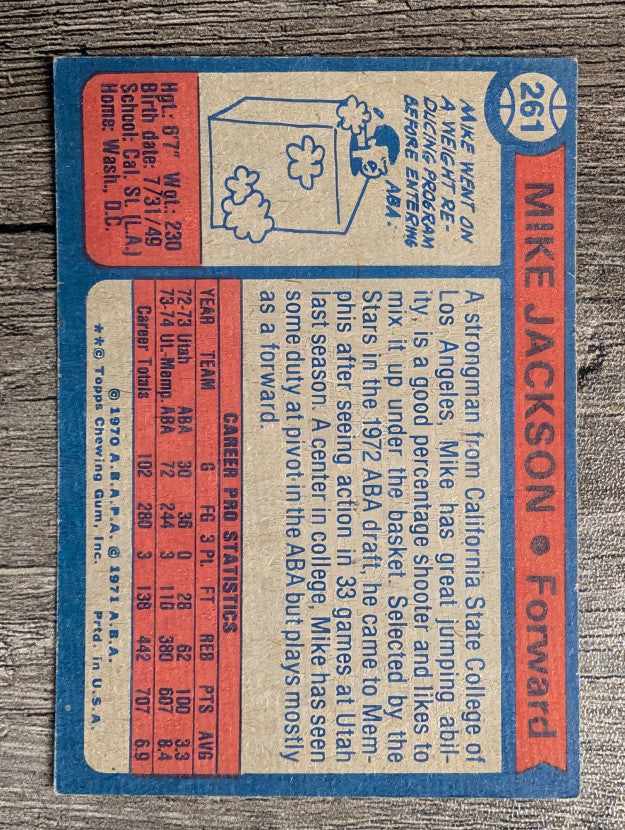 1974-75 Topps #261 Mike Jackson (EX)