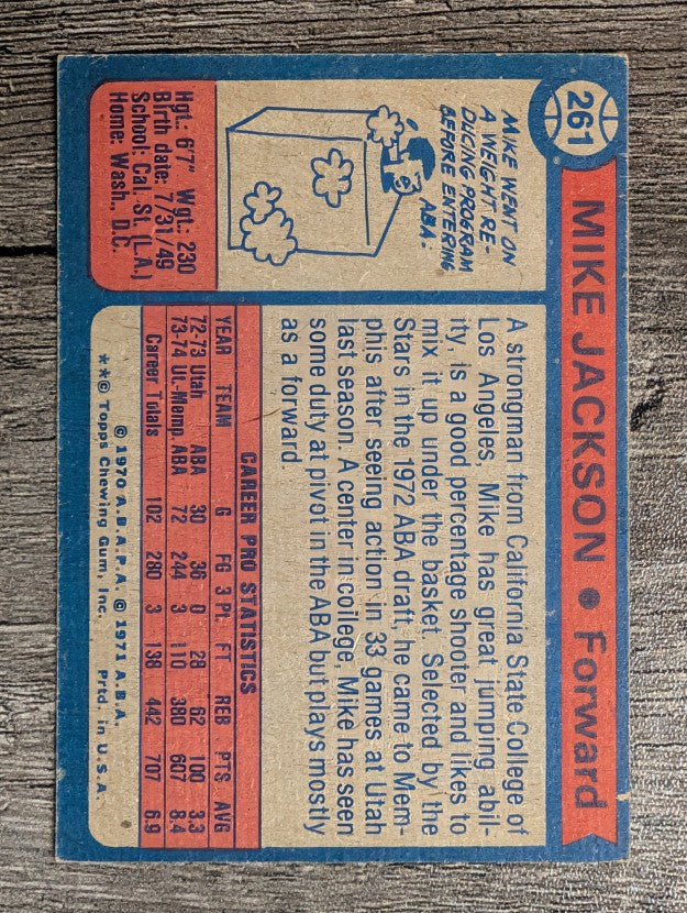 1974-75 Topps #261 Mike Jackson (EX)