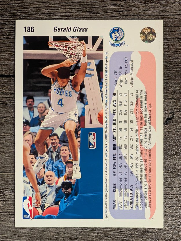 1992-93 Upper Deck #186 Gerald Glass