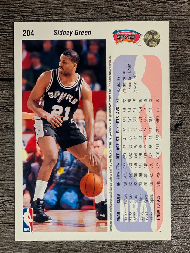 1992-93 Upper Deck #204 Sidney Green