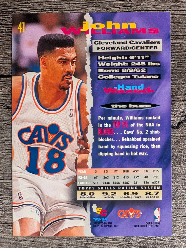 1993-94 Stadium Club #41 John Williams