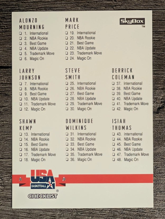 1994 SkyBox USA #89 Checklist