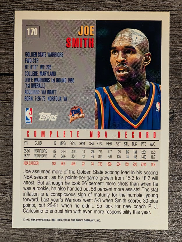 1997-98 Topps #170 Joe Smith