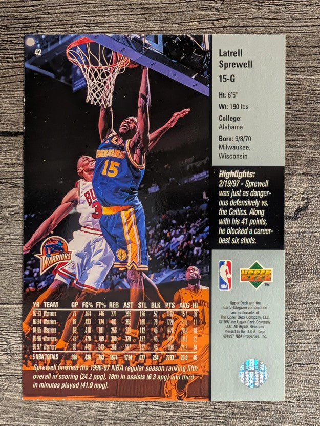 1997-98 Upper Deck #42 Latrell Sprewell