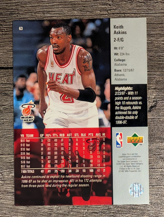 1997-98 Upper Deck #63 Keith Askins