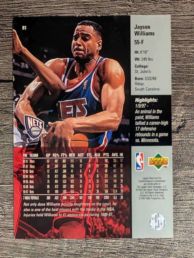 1997-98 Upper Deck #81 Jayson Williams