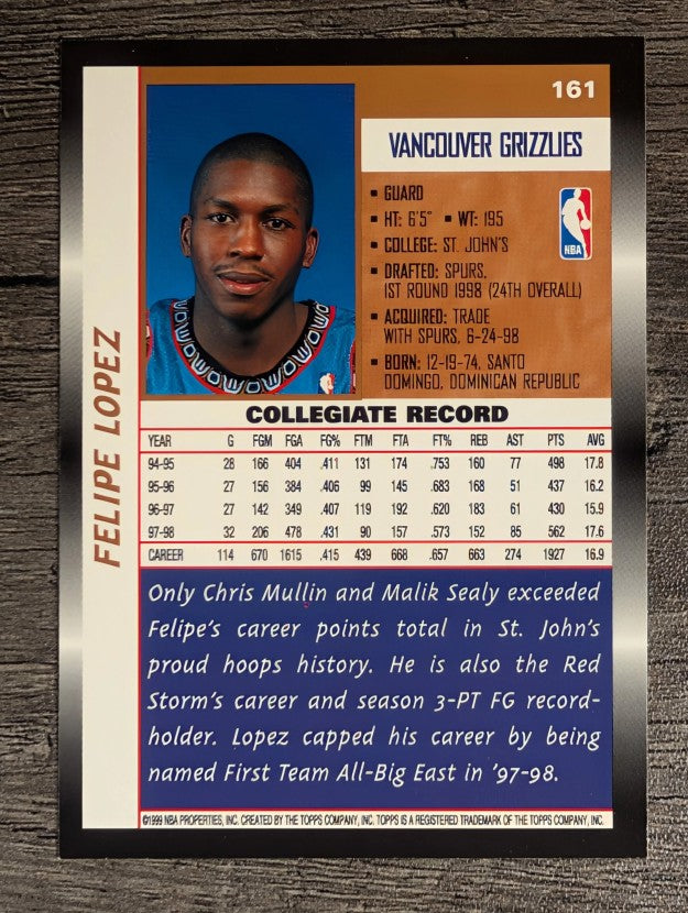 1998-99 Topps #161 Felipe Lopez RC