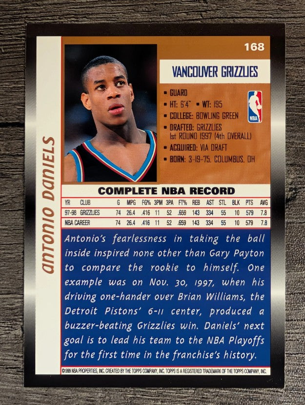 1998-99 Topps #168 Antonio Daniels