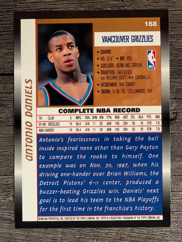 1998-99 Topps #168 Antonio Daniels