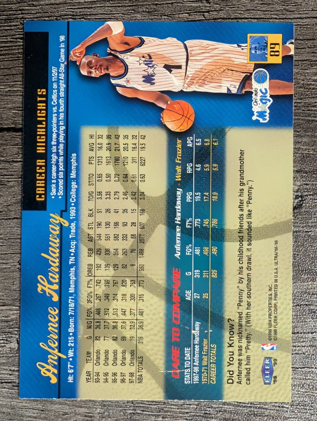 1998-99 Ultra #89 Anfernee Hardaway