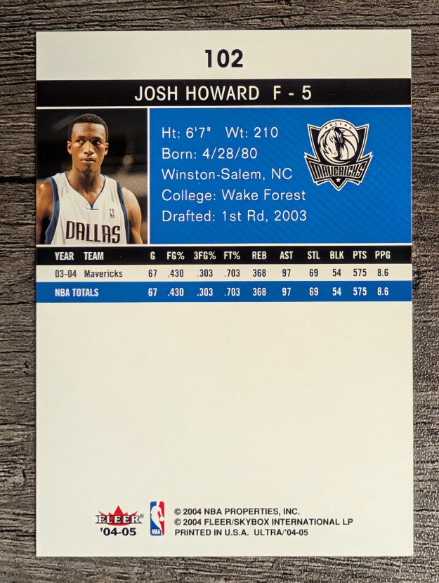 2004-05 Ultra #102 Josh Howard