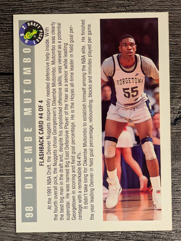 1992 Classic #98 Dikembe Mutombo FB