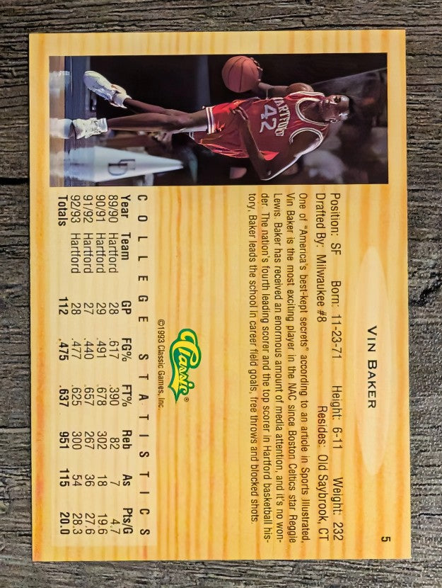 1993 Classic #5 Vin Baker