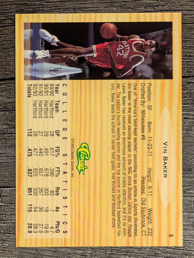 1993 Classic #5 Vin Baker