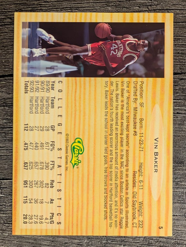 1993 Classic #5 Vin Baker