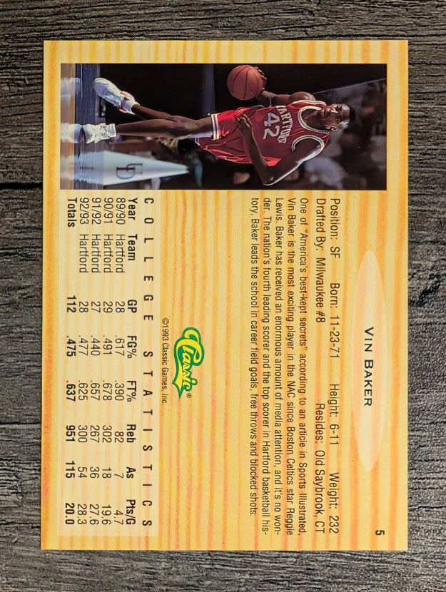 1993 Classic #5 Vin Baker