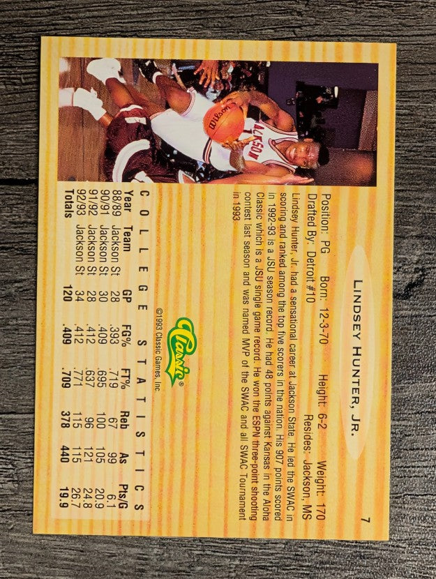 1993 Classic #7 Lindsey Hunter
