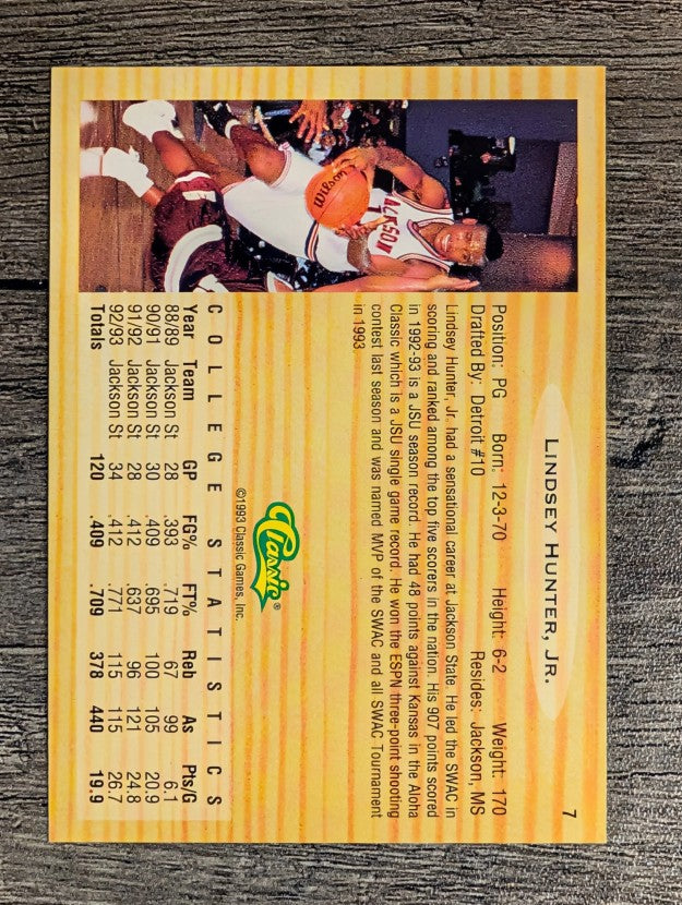 1993 Classic #7 Lindsey Hunter