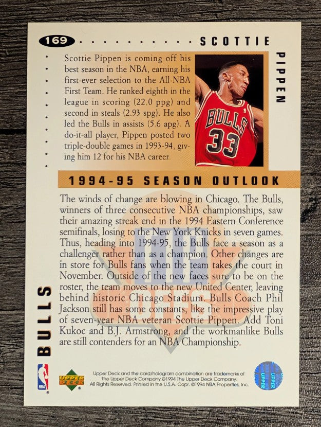 1994-95 Collector's Choice #169 Scottie Pippen TO