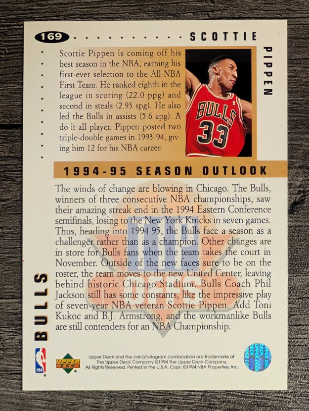 1994-95 Collector's Choice #169 Scottie Pippen TO