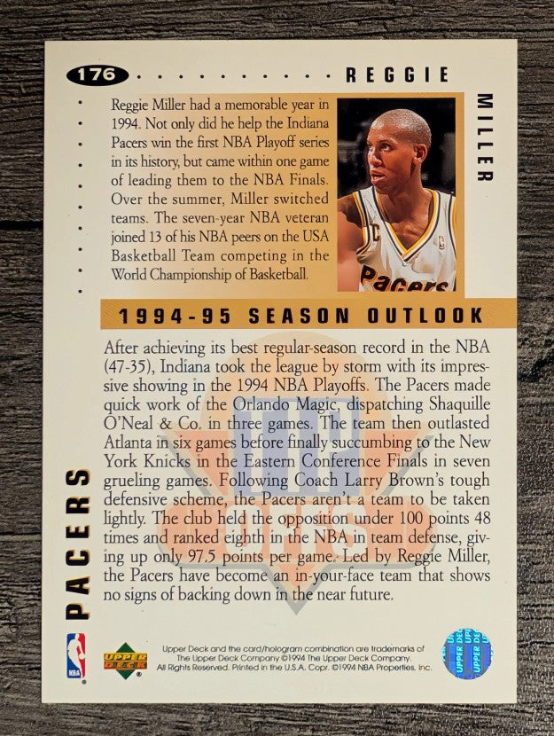 1994-95 Collector's Choice #176 Reggie Miller TO
