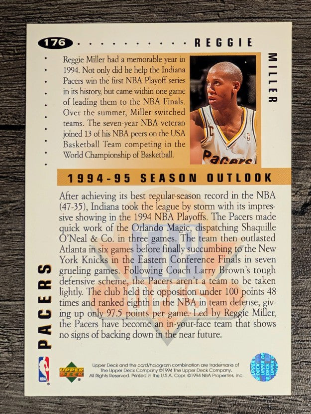 1994-95 Collector's Choice #176 Reggie Miller TO