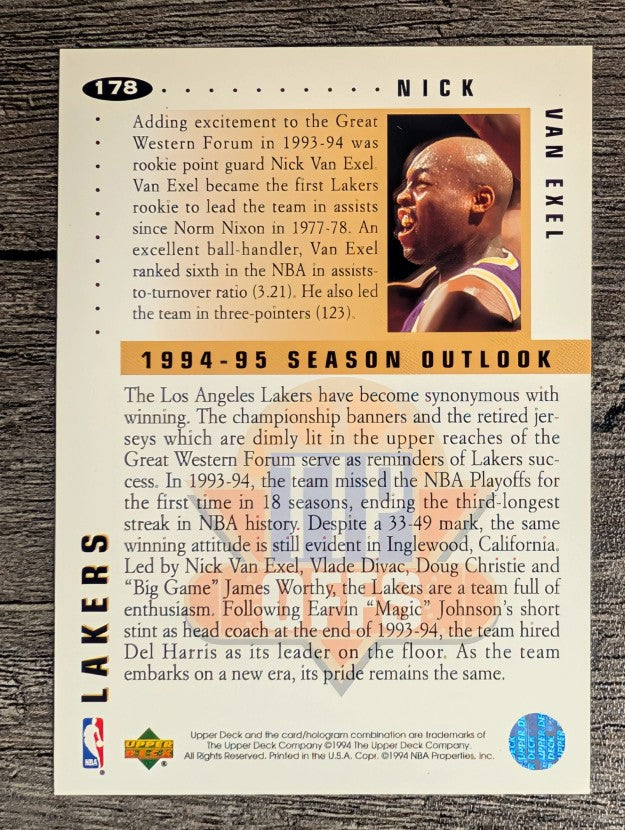 1994-95 Collector's Choice #178 Nick Van Exel TO