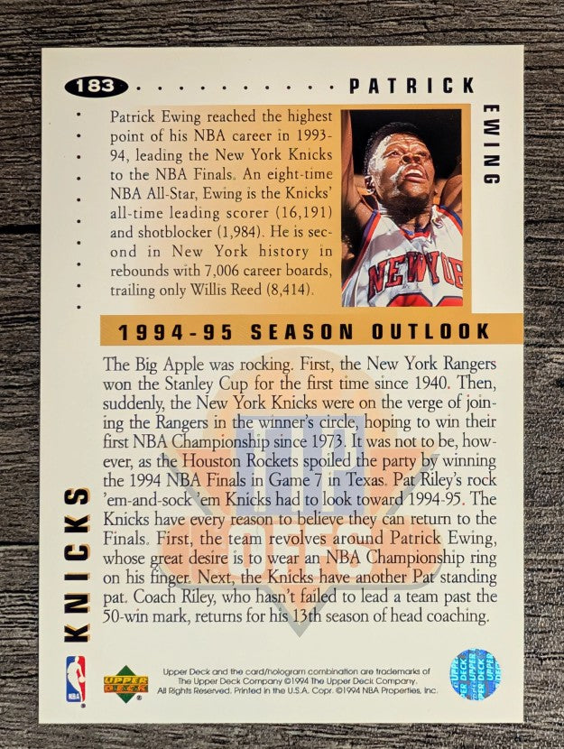 1994-95 Collector's Choice #183 Patrick Ewing TO