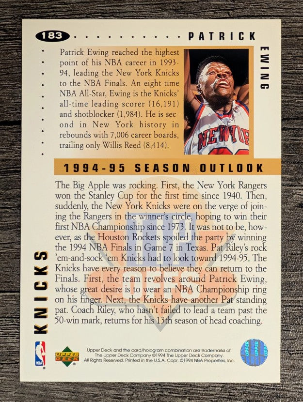 1994-95 Collector's Choice #183 Patrick Ewing TO