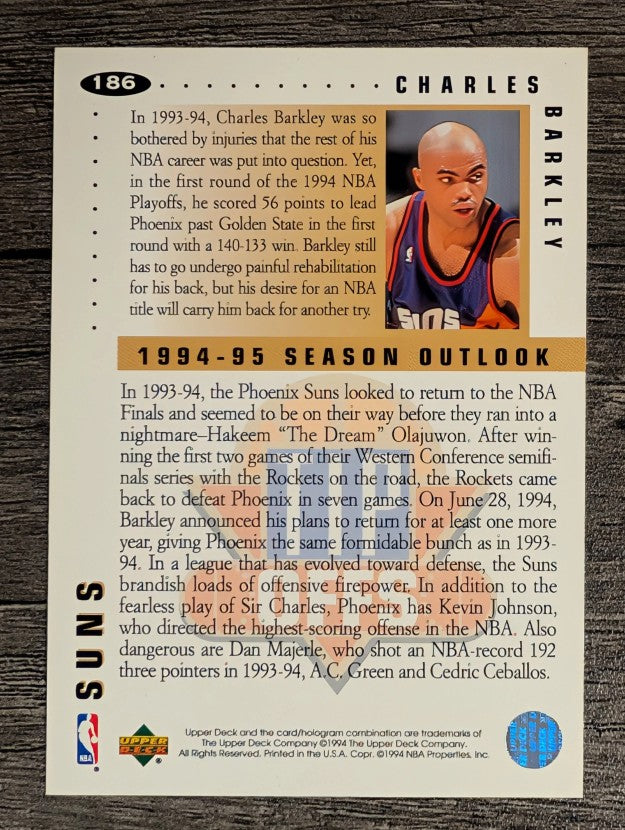 1994-95 Collector's Choice #186 Charles Barkley TO
