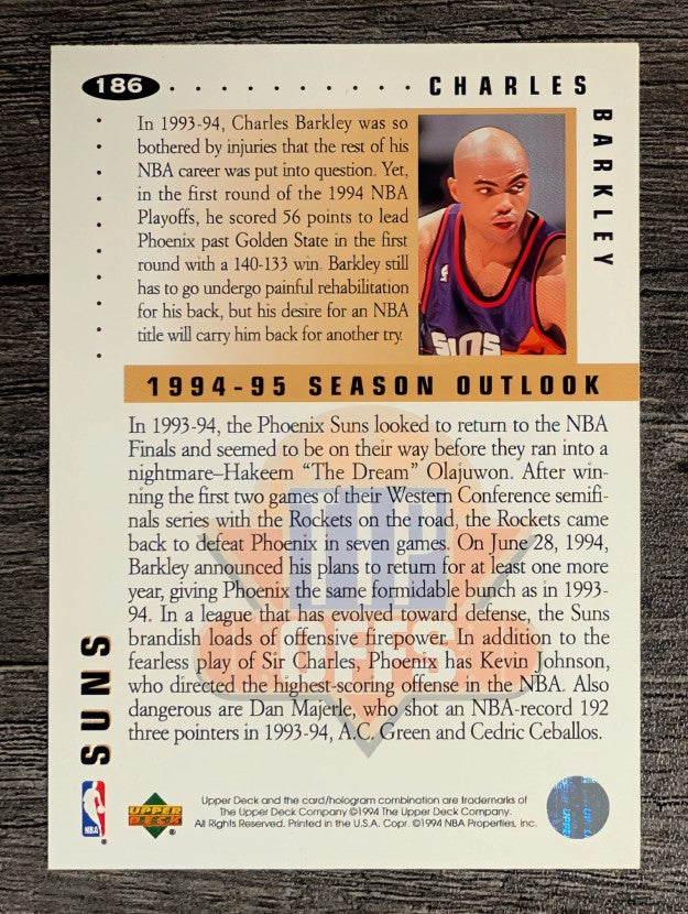 1994-95 Collector's Choice #186 Charles Barkley TO